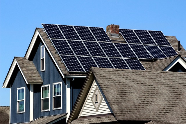 Solar panels installed on the roof of a home in las vegas.