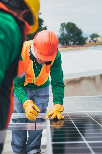 solar installer las vegas worker installing solar panels